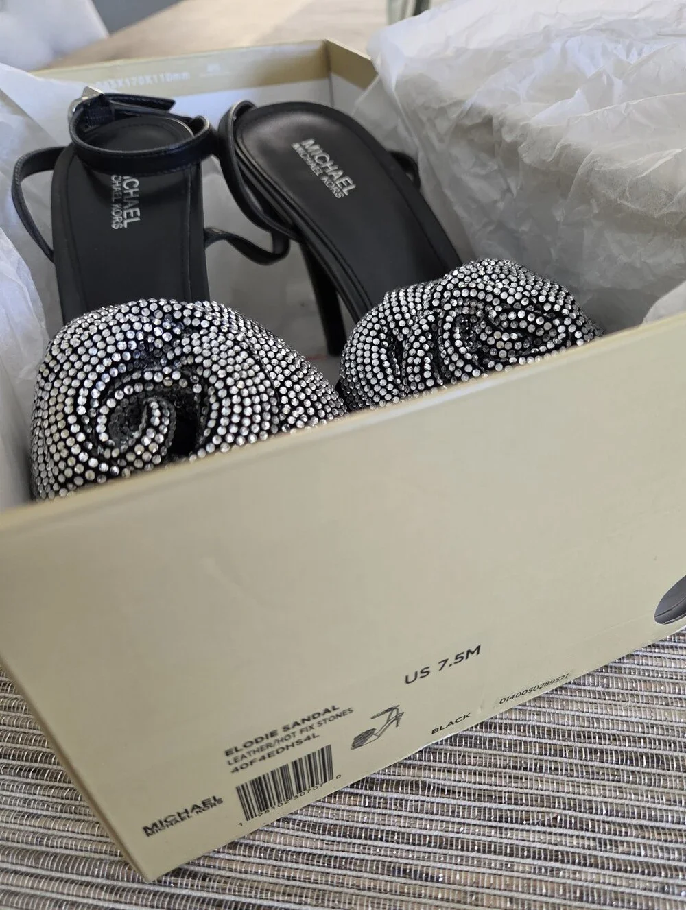 NWT Michael Michael Kors Elodie Sandals, Size 7.5